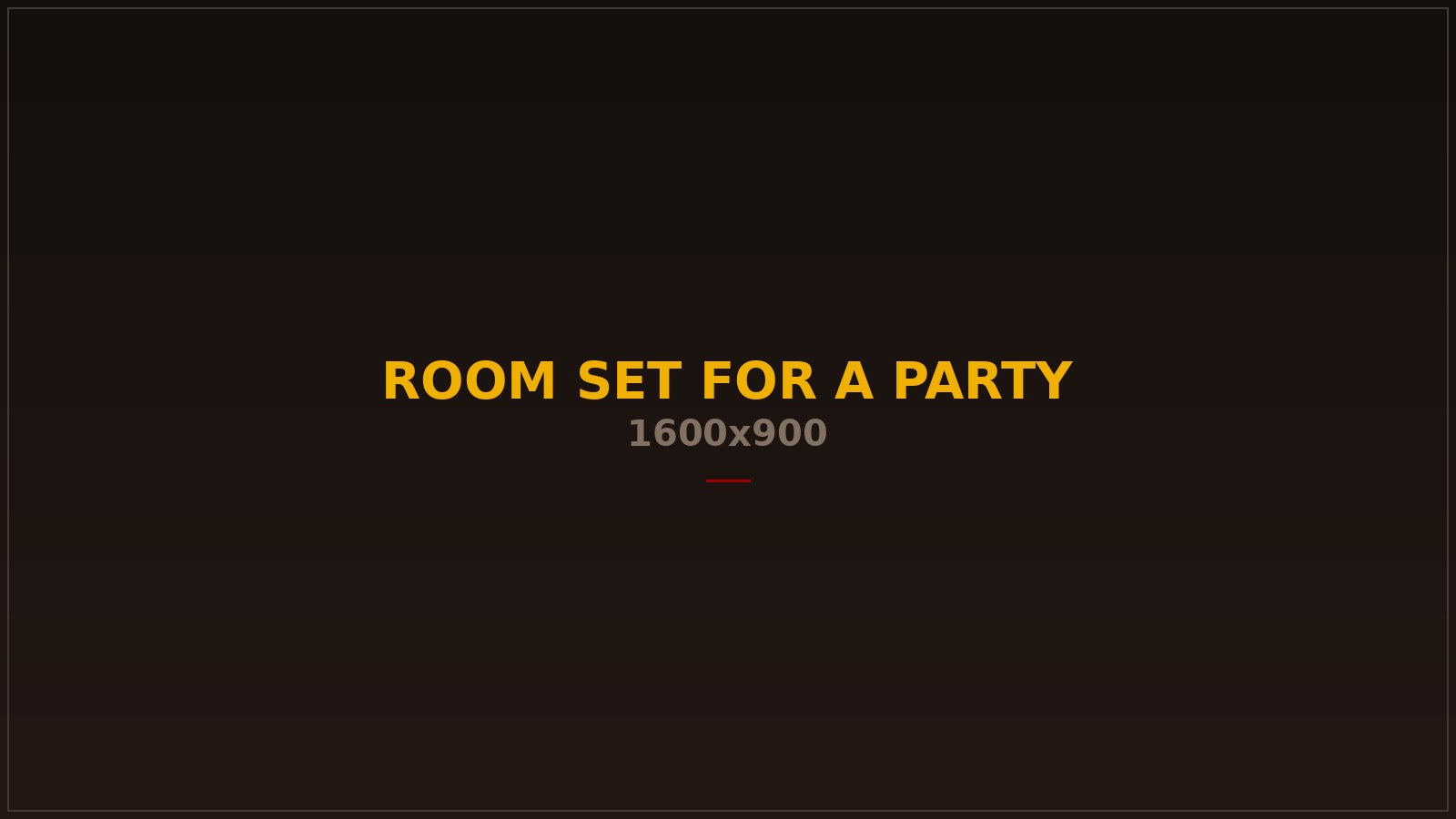 The dining room set for a private party